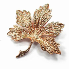 Rose Gold Maple Leaf Brooch