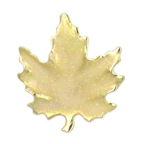 Gold Maple Leaf Brooch