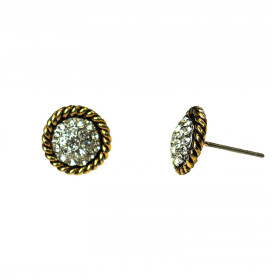 Delicate Designer Inspiration Pave Crystal stud earring
