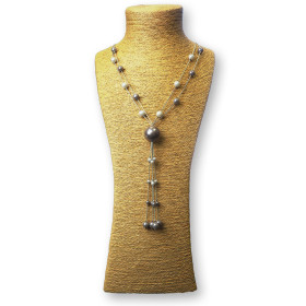 Multi Pearl Y necklace