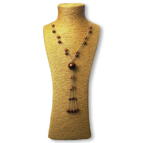 Multi Pearl Y necklace