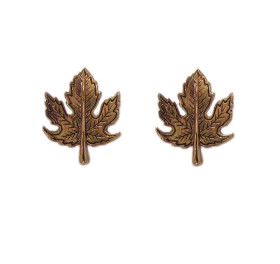 Rose Gold Maple Leaf Earrings
