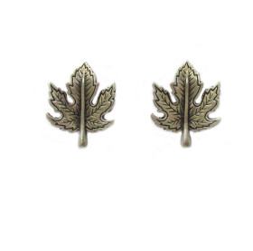Antique Silver Maple Leaf Earrings