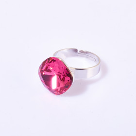Square Crystal Birthstone Ring