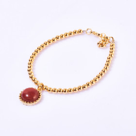 Semi-precious Round Stone Bracelet