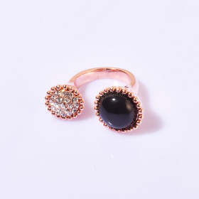 Semi-precious Round Stone Ring
