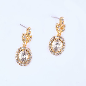 Crystal Oval Earring
