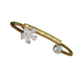 Crystal Flower Cuff