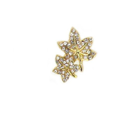 Gold Double Maple Leaves Pin