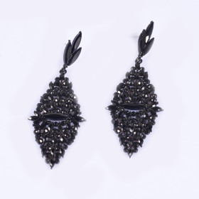 Crystal Horseeye Pierced Earring 