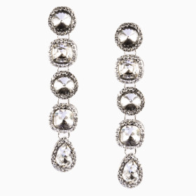 Crystal Mixed long Earring