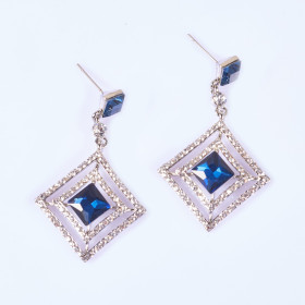 Crystal Square Pierced Earring 