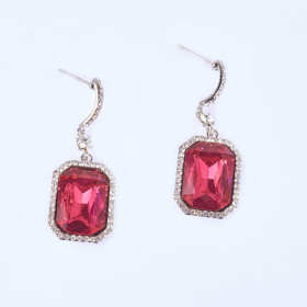 Crystal Square Pierced Earring 