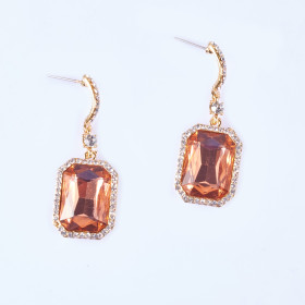 Crystal Square Pierced Earring 