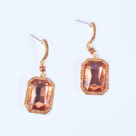 Crystal Square Pierced Earring 
