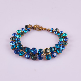 Gala Crystal Bracelet in Dark Blue Combo