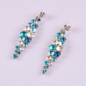Gala Crystal Earring in Light Blue Combo