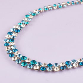 Gala Crystal Necklace in Light Blue Como