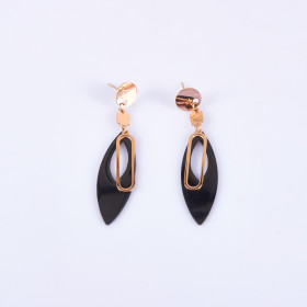 Fancy Two-tone Earring with Stainless Steel